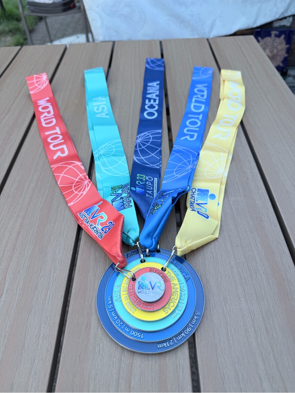 2020 Virtual Ironman race medals. Complete set. Never worn
